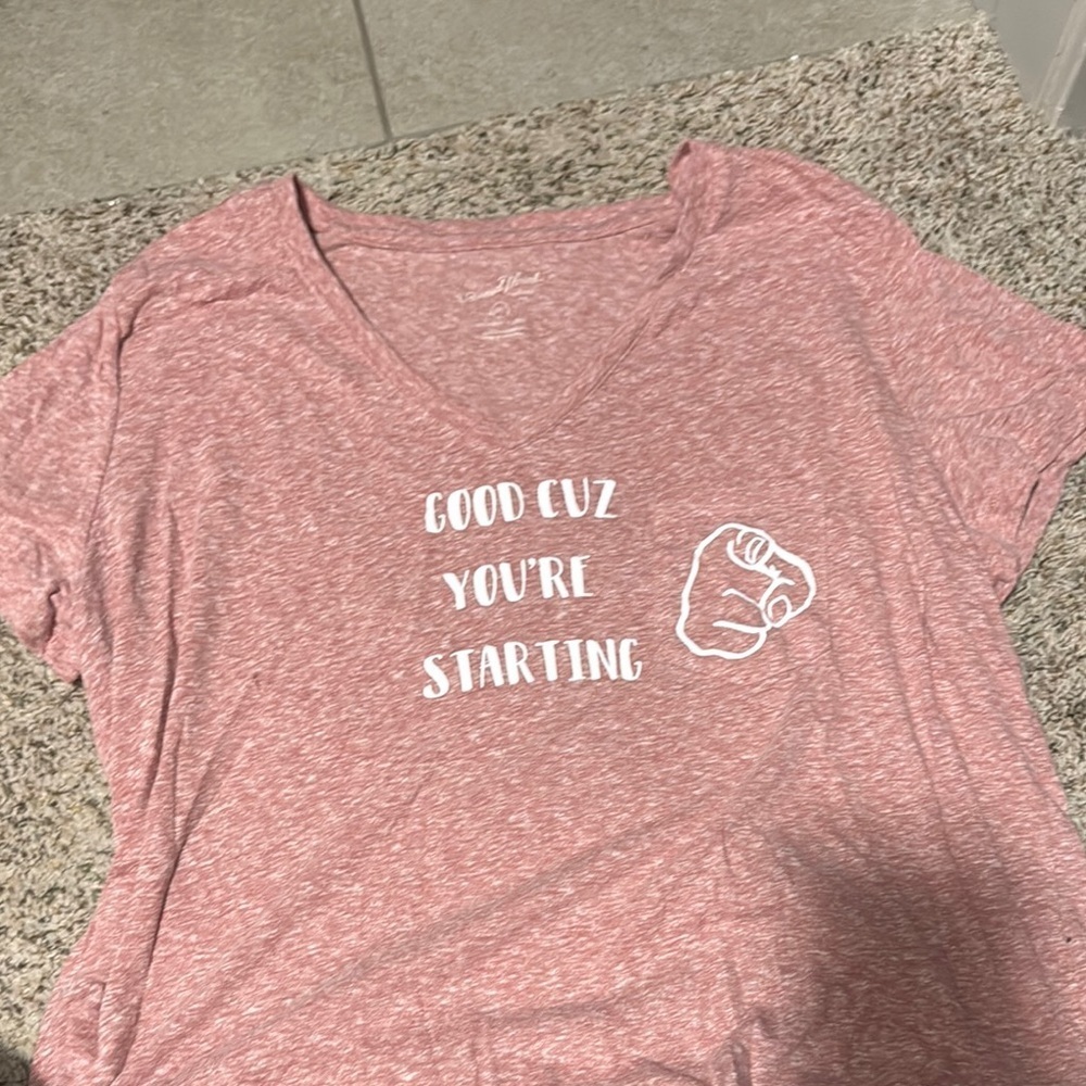 Universal Thread Pink and White Short Sleeve Tee
